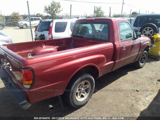 4F4YR12C2XTM46477 - 1999 MAZDA B2500 RED photo 4