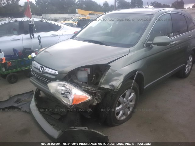 JHLRE38707C016724 - 2007 HONDA CR-V EXL GREEN photo 2