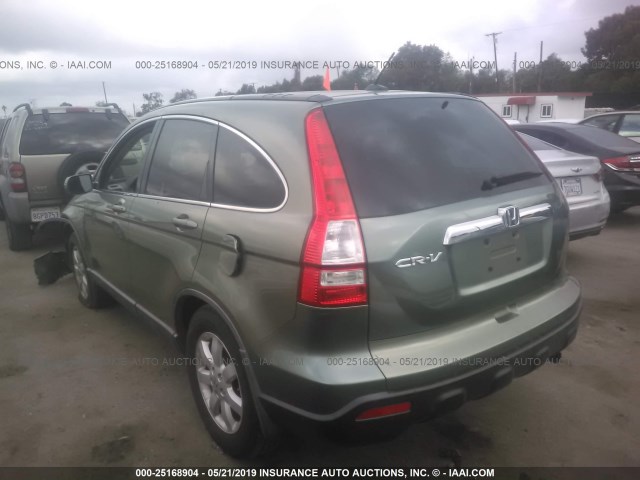 JHLRE38707C016724 - 2007 HONDA CR-V EXL GREEN photo 3