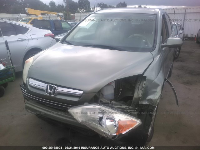 JHLRE38707C016724 - 2007 HONDA CR-V EXL GREEN photo 6