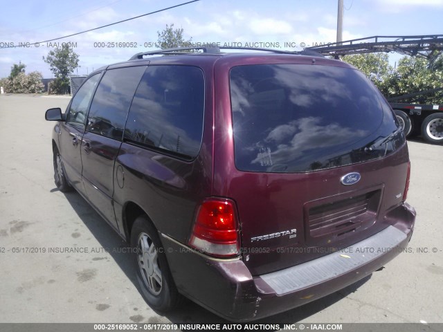 2FMZA52226BA49722 - 2006 FORD FREESTAR SEL MAROON photo 3