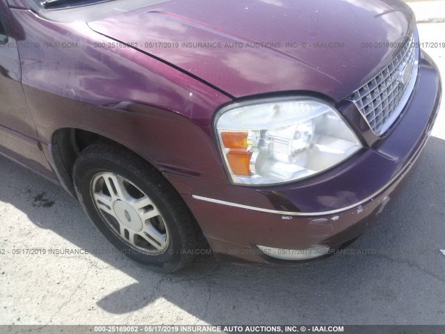 2FMZA52226BA49722 - 2006 FORD FREESTAR SEL MAROON photo 6