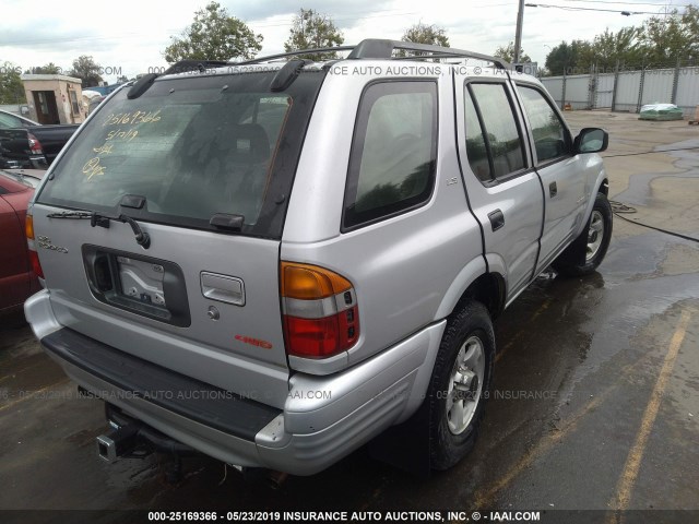 4S2CM58W4X4349550 - 1999 ISUZU RODEO S/LS/LSE SILVER photo 4