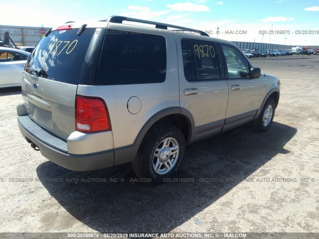 1FMZU73E32ZC18116 - 2002 FORD EXPLORER XLT GOLD photo 4