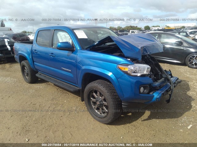 3TMAZ5CNXJM059781 - 2018 TOYOTA TACOMA DBL CAB/SR5/TRD SPORT/OR BLUE photo 1