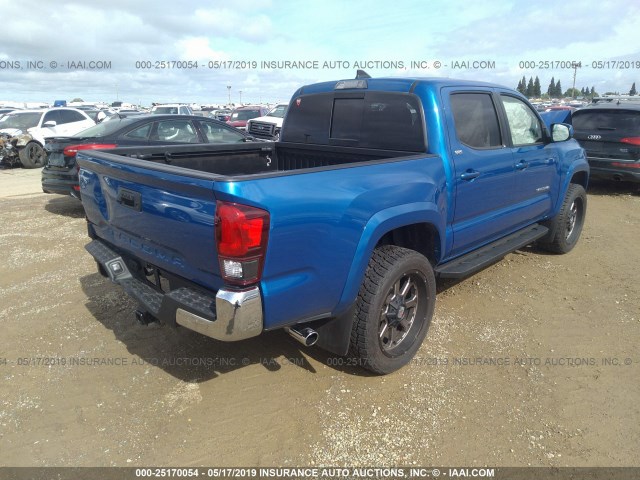 3TMAZ5CNXJM059781 - 2018 TOYOTA TACOMA DBL CAB/SR5/TRD SPORT/OR BLUE photo 4