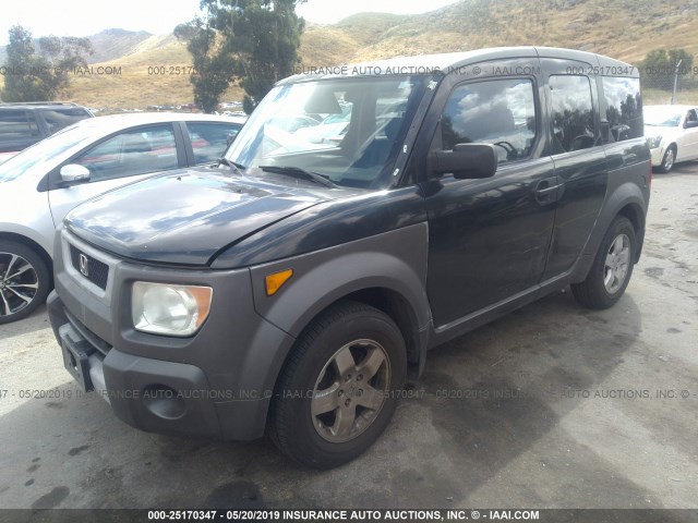 5J6YH18583L011746 - 2003 HONDA ELEMENT EX BLACK photo 2