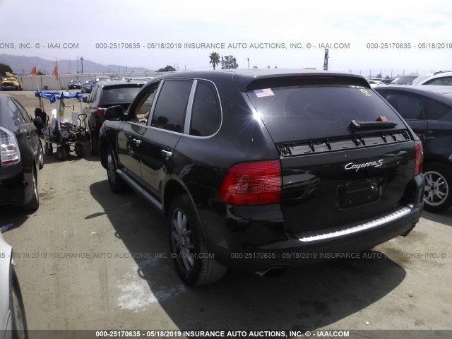 WP1AB29P54LA75404 - 2004 PORSCHE CAYENNE S BLACK photo 3