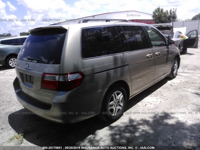 5FNRL38735B101429 - 2005 HONDA ODYSSEY EXL GOLD photo 4