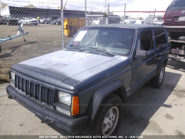 1J4FT27S7TL154948 - 1996 JEEP CHEROKEE SE Light Blue photo 2