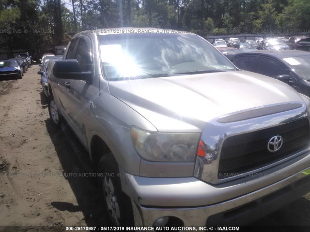 5TFBT54157X007835 - 2007 TOYOTA TUNDRA DOUBLE CAB SR5 TAN photo 1