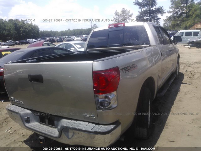 5TFBT54157X007835 - 2007 TOYOTA TUNDRA DOUBLE CAB SR5 TAN photo 4