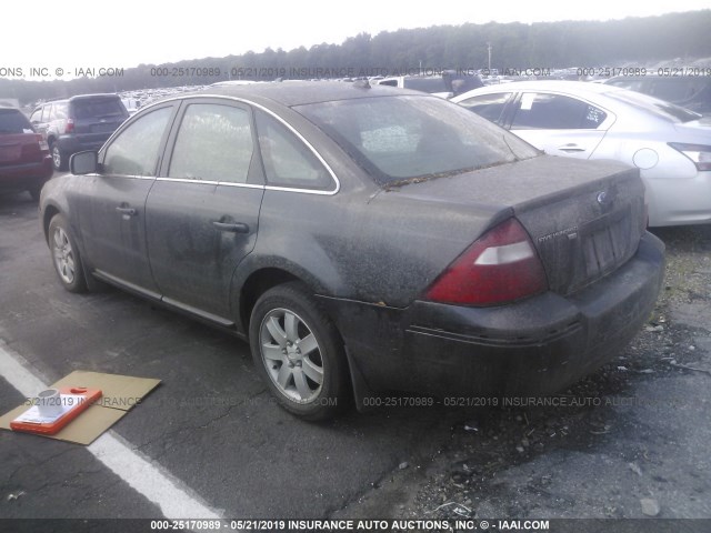 1FAHP27127G158601 - 2007 FORD FIVE HUNDRED SEL GRAY photo 3