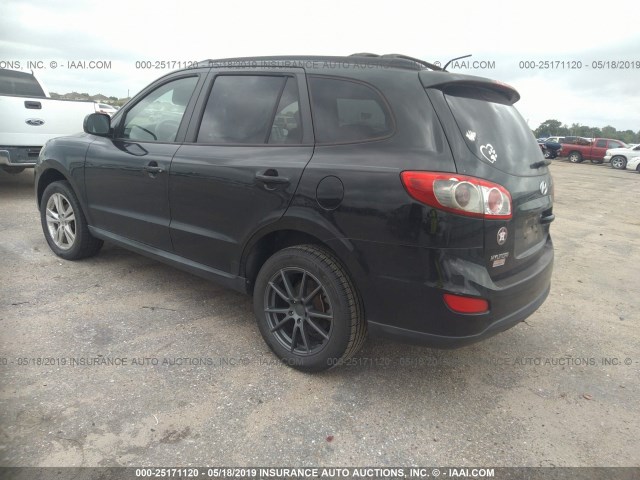 5XYZH4AG2BG042122 - 2011 HYUNDAI SANTA FE SE BLACK photo 3