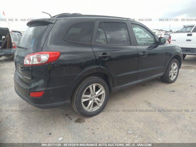 5XYZH4AG2BG042122 - 2011 HYUNDAI SANTA FE SE BLACK photo 4