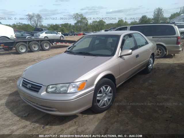 4T1BG22K81U823067 - 2001 TOYOTA CAMRY CE/LE/XLE TAN photo 2