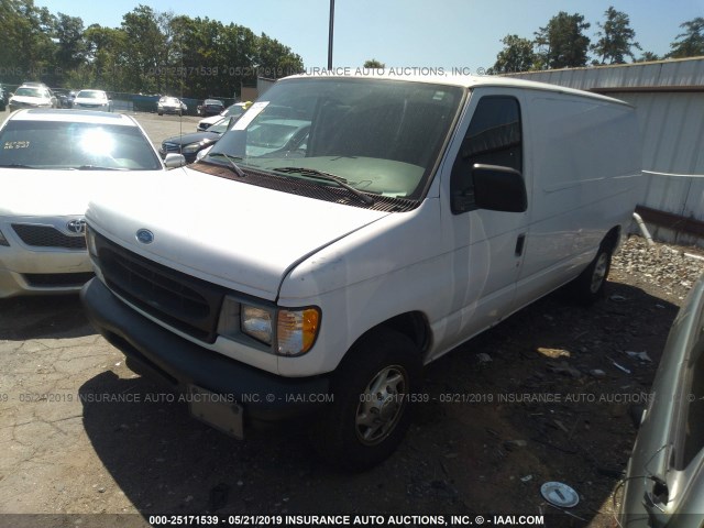 1FTEE1426VHB69988 - 1997 FORD ECONOLINE E150 VAN WHITE photo 2