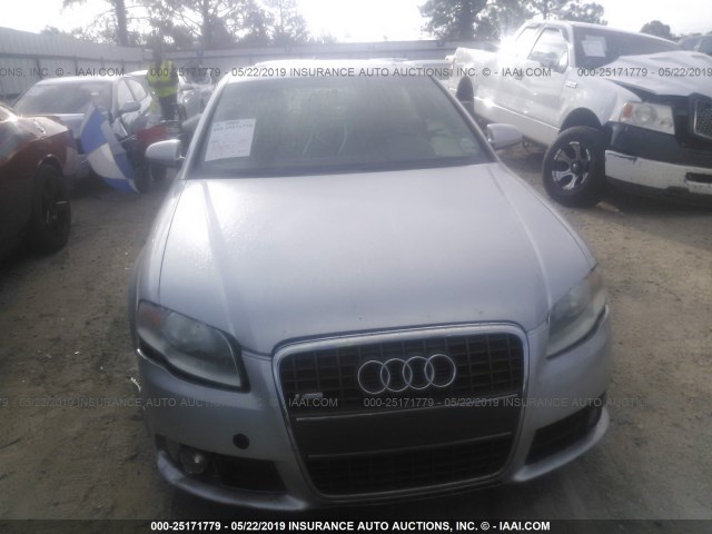 WAUAF78E68A034751 - 2008 AUDI A4 2.0T SILVER photo 6