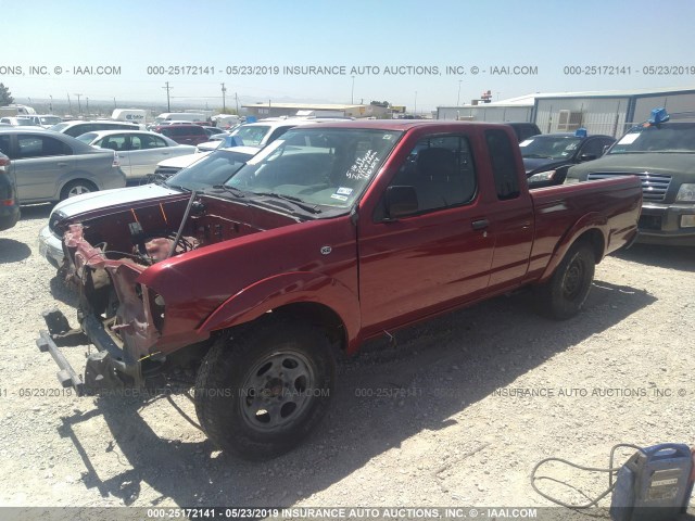 1N6DD26T33C406020 - 2003 NISSAN FRONTIER KING CAB XE BURGUNDY photo 2