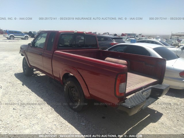 1N6DD26T33C406020 - 2003 NISSAN FRONTIER KING CAB XE BURGUNDY photo 3