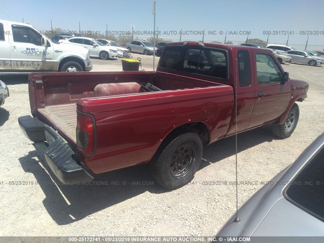 1N6DD26T33C406020 - 2003 NISSAN FRONTIER KING CAB XE BURGUNDY photo 4