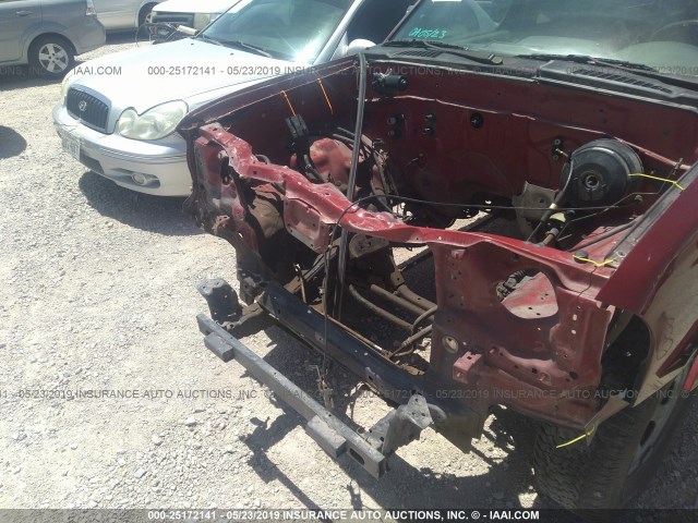 1N6DD26T33C406020 - 2003 NISSAN FRONTIER KING CAB XE BURGUNDY photo 6