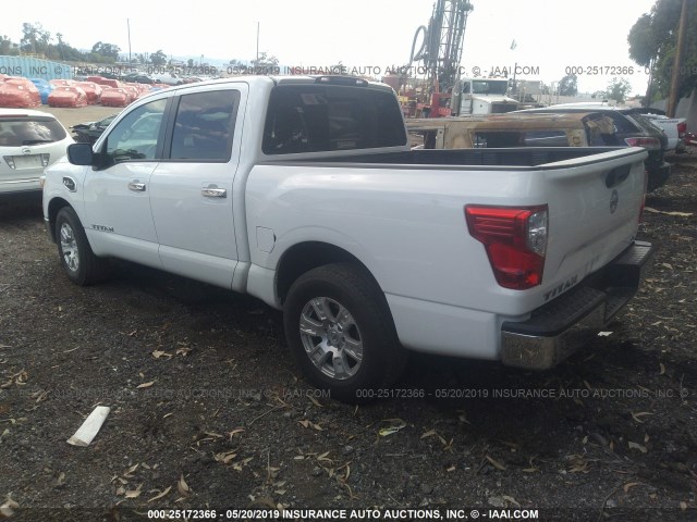 1N6AA1EK2HN549308 - 2017 NISSAN TITAN S WHITE photo 3