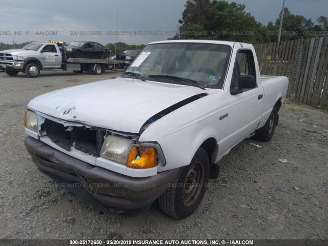 1FTCR10A4VTA71967 - 1997 FORD RANGER WHITE photo 2