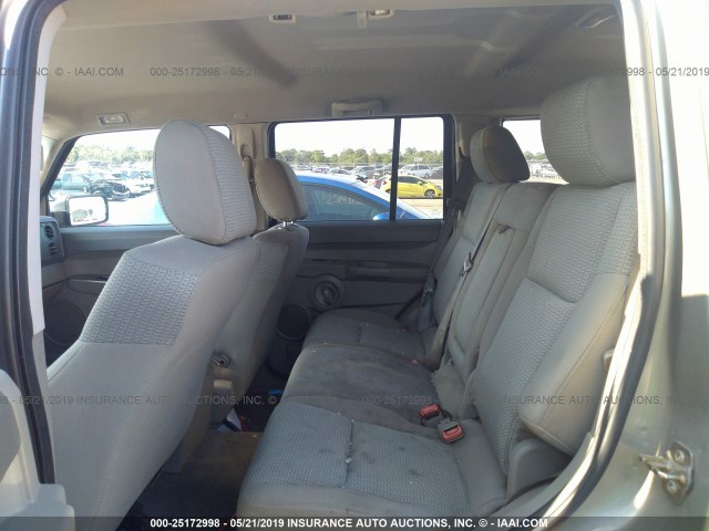1J8HH48N16C176199 - 2006 JEEP COMMANDER GOLD photo 8