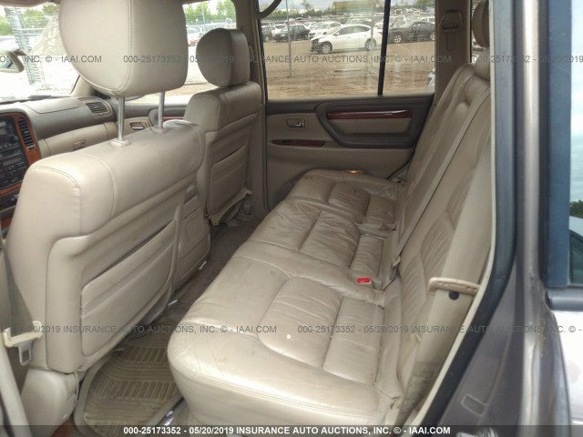 JT6HT00W7X0043430 - 1999 LEXUS LX 470 TAN photo 8