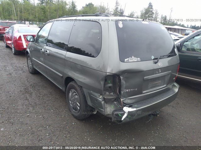 KNDUP132356736872 - 2005 KIA SEDONA EX/LX GRAY photo 3