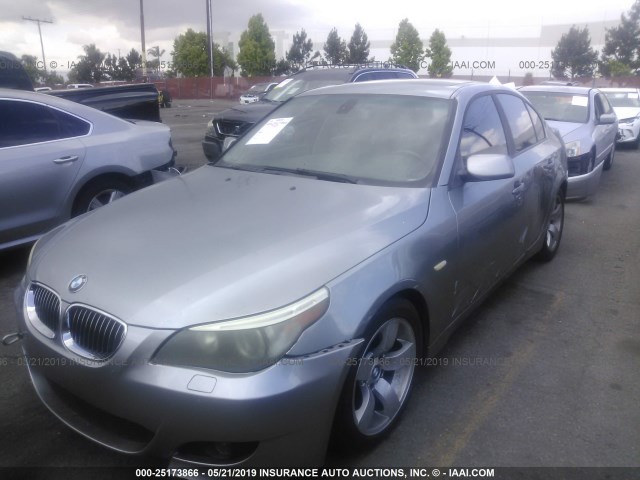 WBANE53516CK90202 - 2006 BMW 525 I GRAY photo 2