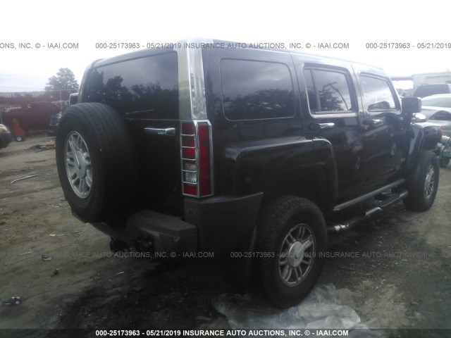 5GTDN13E278139518 - 2007 HUMMER H3 BLACK photo 4