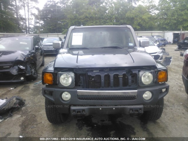 5GTDN13E278139518 - 2007 HUMMER H3 BLACK photo 6