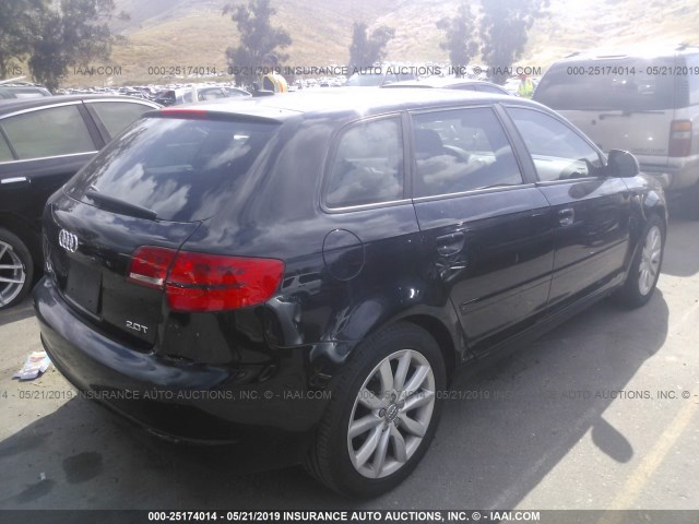 WAUHE78P19A089080 - 2009 AUDI A3 2.0T BLACK photo 4