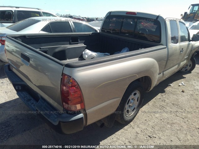 5TETX22N05Z075429 - 2005 TOYOTA TACOMA ACCESS CAB ოქროსფერი ფოტო 4