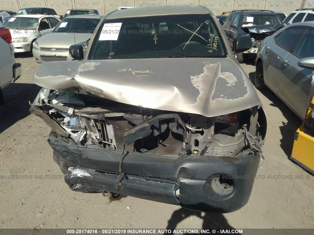 5TETX22N05Z075429 - 2005 TOYOTA TACOMA ACCESS CAB ოქროსფერი ფოტო 6