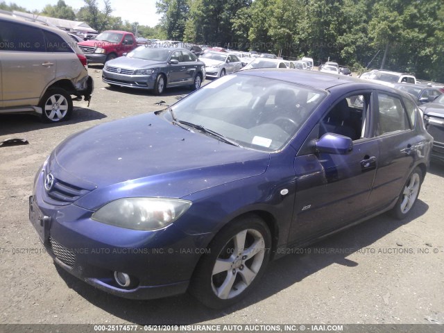 JM1BK343141179142 - 2004 MAZDA 3 HATCHBACK BLUE photo 2