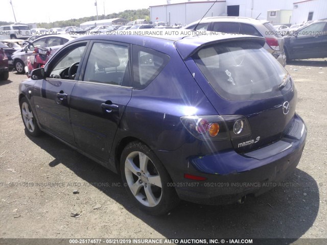 JM1BK343141179142 - 2004 MAZDA 3 HATCHBACK BLUE photo 3