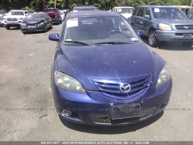 JM1BK343141179142 - 2004 MAZDA 3 HATCHBACK BLUE photo 6