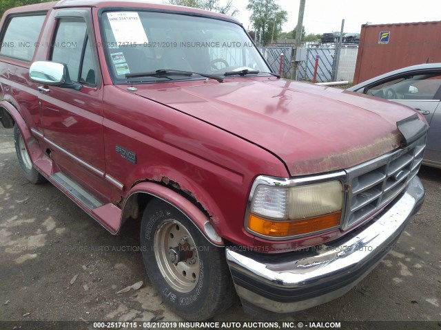 1FMEU15H7SLA76696 - 1995 FORD BRONCO U100 RED photo 6