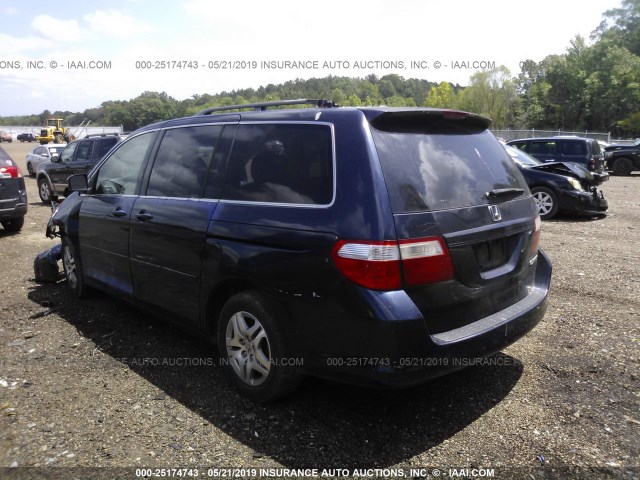 5FNRL38715B038024 - 2005 HONDA ODYSSEY EXL BLUE photo 3