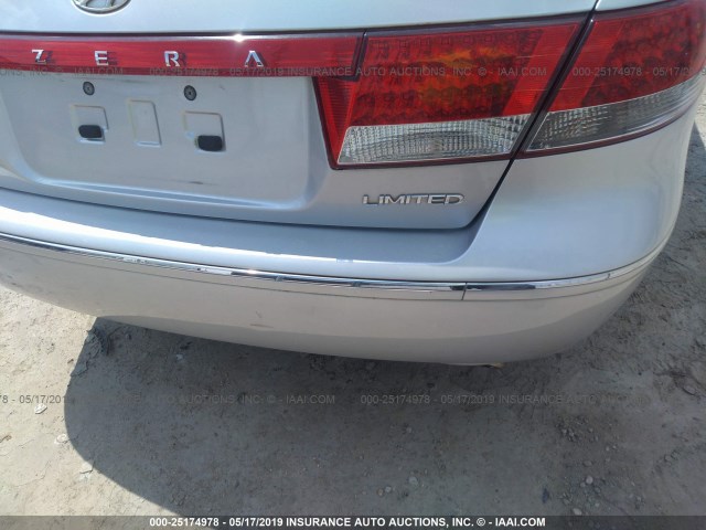 KMHFC46F56A079975 - 2006 HYUNDAI AZERA SE/LIMITED SILVER photo 6