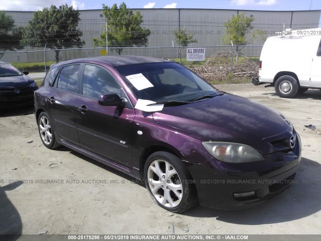 JM1BK343671676806 - 2007 MAZDA 3 HATCHBACK PURPLE photo 1