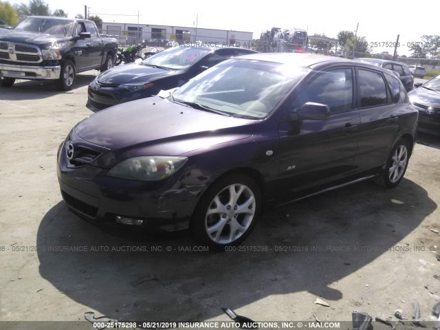 JM1BK343671676806 - 2007 MAZDA 3 HATCHBACK PURPLE photo 2