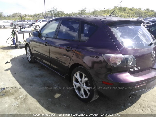 JM1BK343671676806 - 2007 MAZDA 3 HATCHBACK PURPLE photo 3