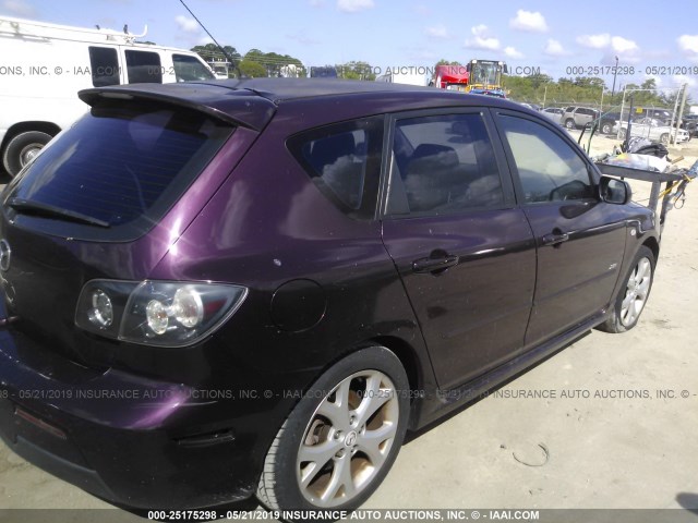 JM1BK343671676806 - 2007 MAZDA 3 HATCHBACK PURPLE photo 4