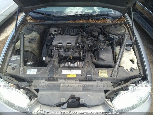 2G1WW12M5V9321181 - 1997 CHEVROLET MONTE CARLO LS ვერცხლისფერი ფოტო 10