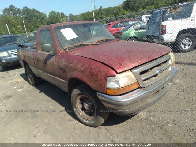 1FTYR10C4WUA75083 - 1998 FORD RANGER RED photo 1