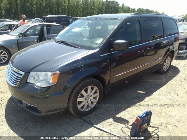 2C4RC1BG1ER293385 - 2014 CHRYSLER TOWN & COUNTRY TOURING BLUE photo 2